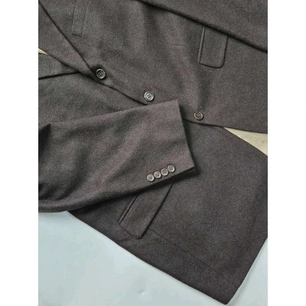 Bill Blass Vintage 44R Brown Camel Hair Blazer Mens 3 Button Sport Coat USA